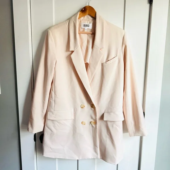 BB DAKOTA STEVE MADDEN Ivory Jacket Coat L - Picture 2 of 7